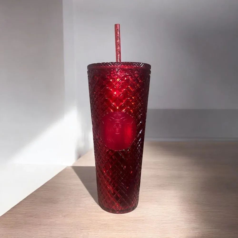 ✨Starbucks Christmas Holidays Red Diamond Prism Crystal Venti 24oz Tumbler✨